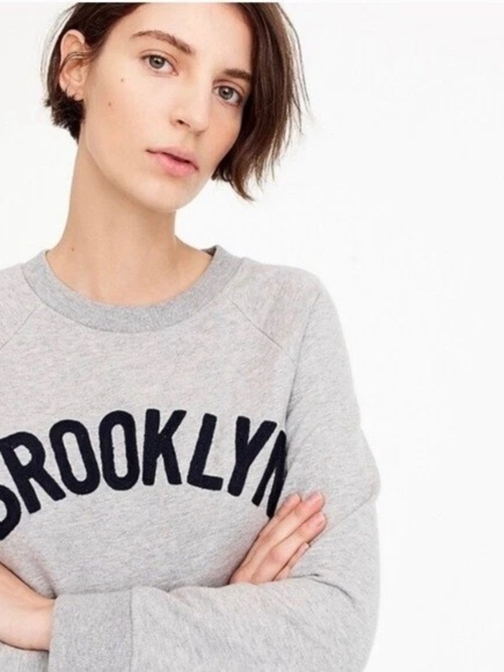 Brooklyn Crewneck Sweater - Light Gray | J.Crew